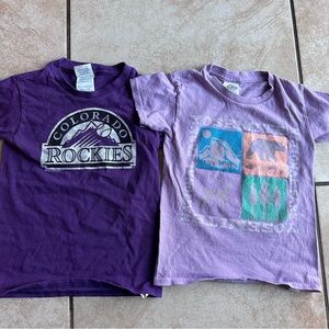 Outdoorsy Kids Purple Graphic Tees